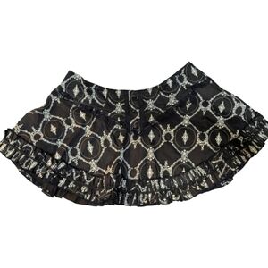 Lip Service black ruffle lace mini skirt plus size 2  tiered punk gothic